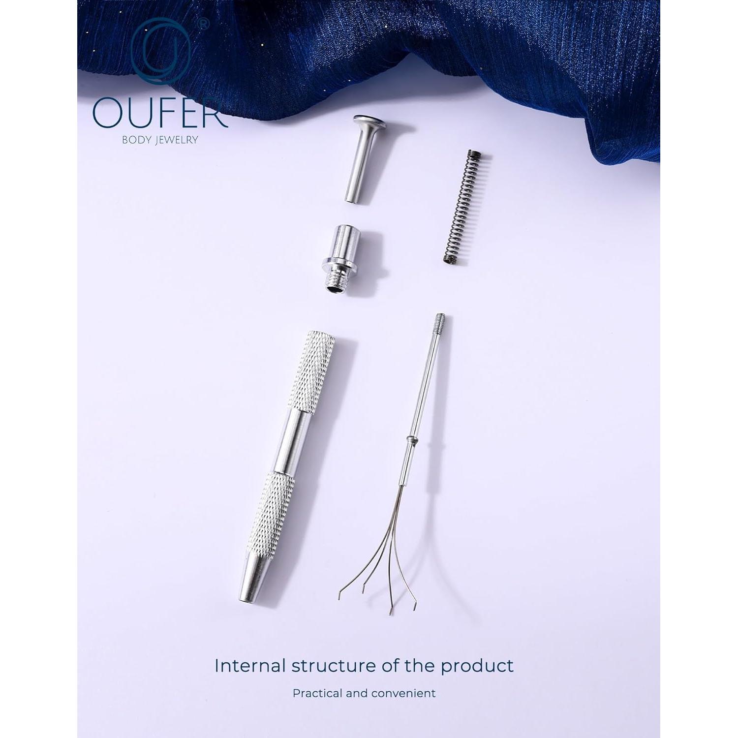 Agarrador de Bolas para Piercing OUFER 115mm Acero Inoxidable