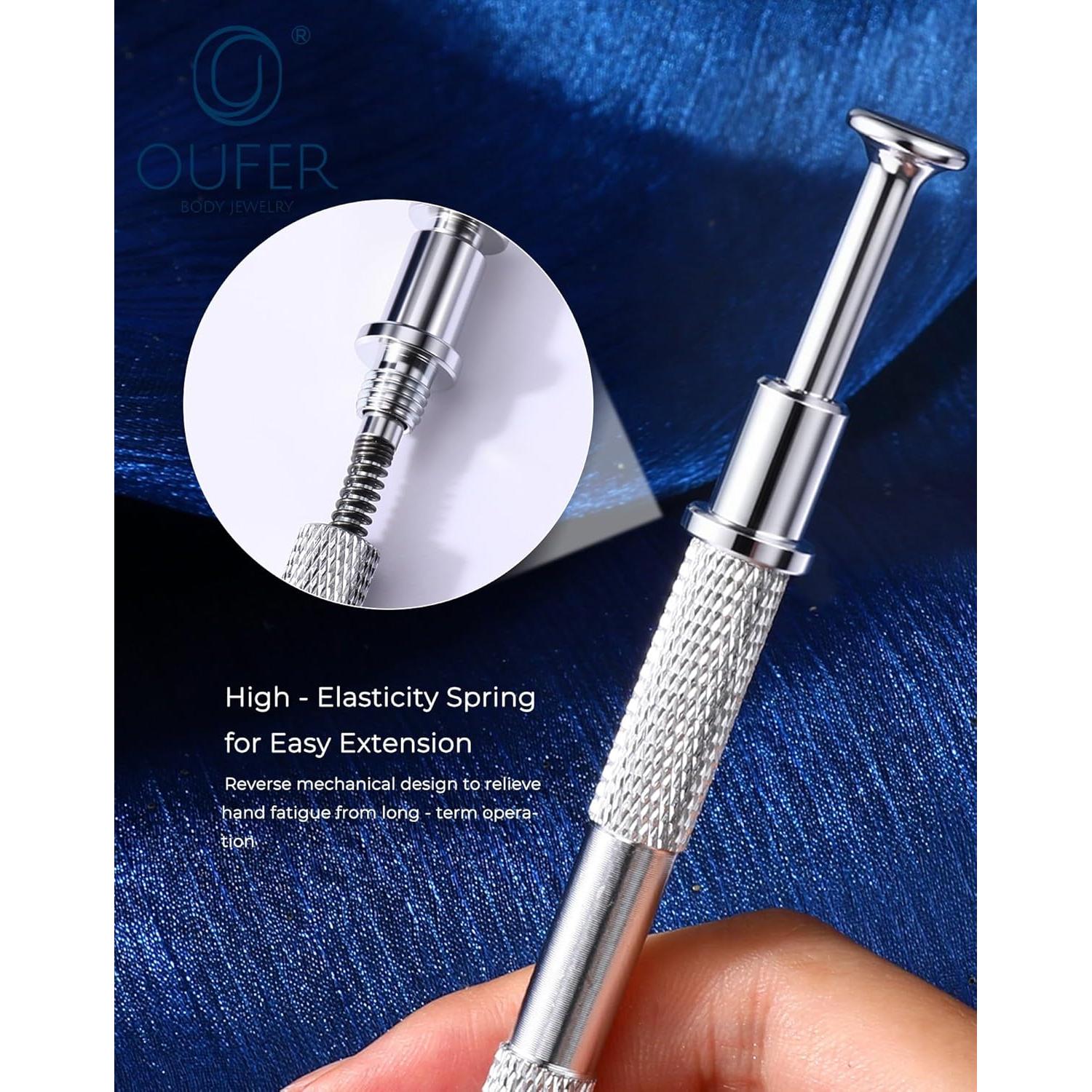 Agarrador de Bolas para Piercing OUFER 115mm Acero Inoxidable