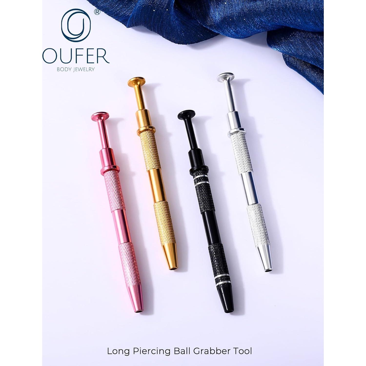 Agarrador de Bolas para Piercing OUFER 115mm Acero Inoxidable