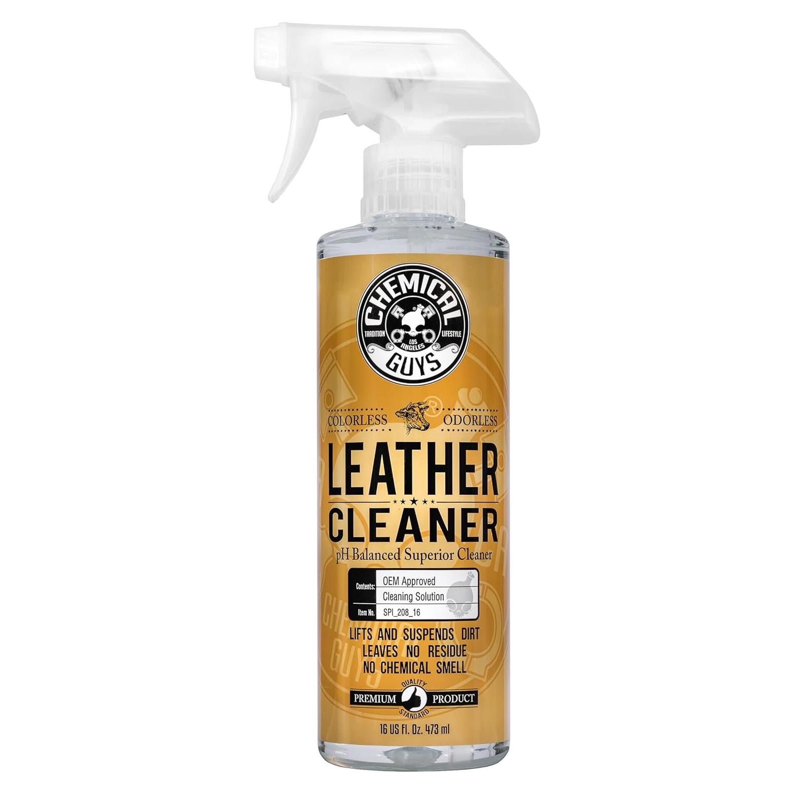 Limpiador de Cuero Chemical Guys 473 ml - Suave y Eficaz