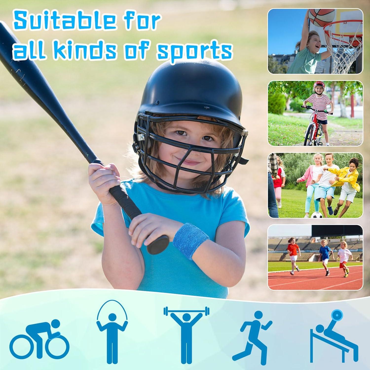 Bandas de Sudor para Niños Leyndo 72 Pcs Algodón Multicolor