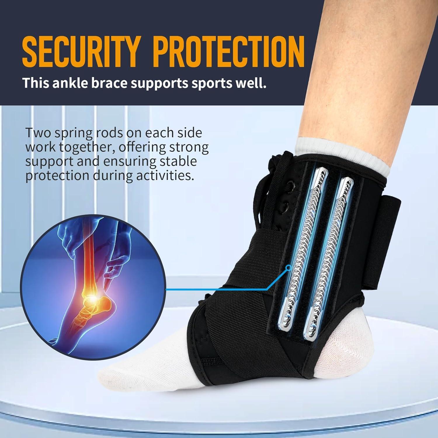 Férula de Tobillo Jupiter Neopreno Soporte Doble Resorte Negro S