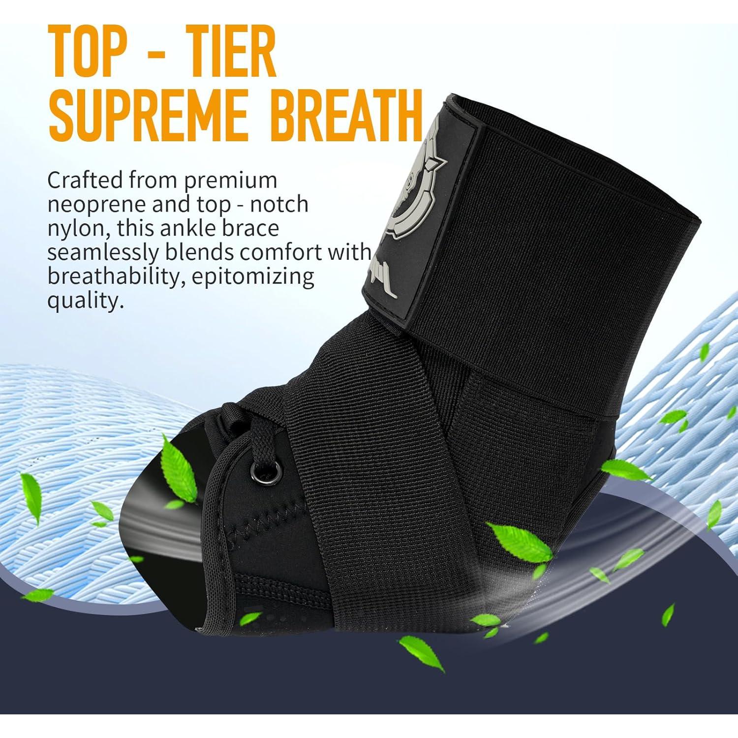 Férula de Tobillo Jupiter Neopreno Soporte Doble Resorte Negro S