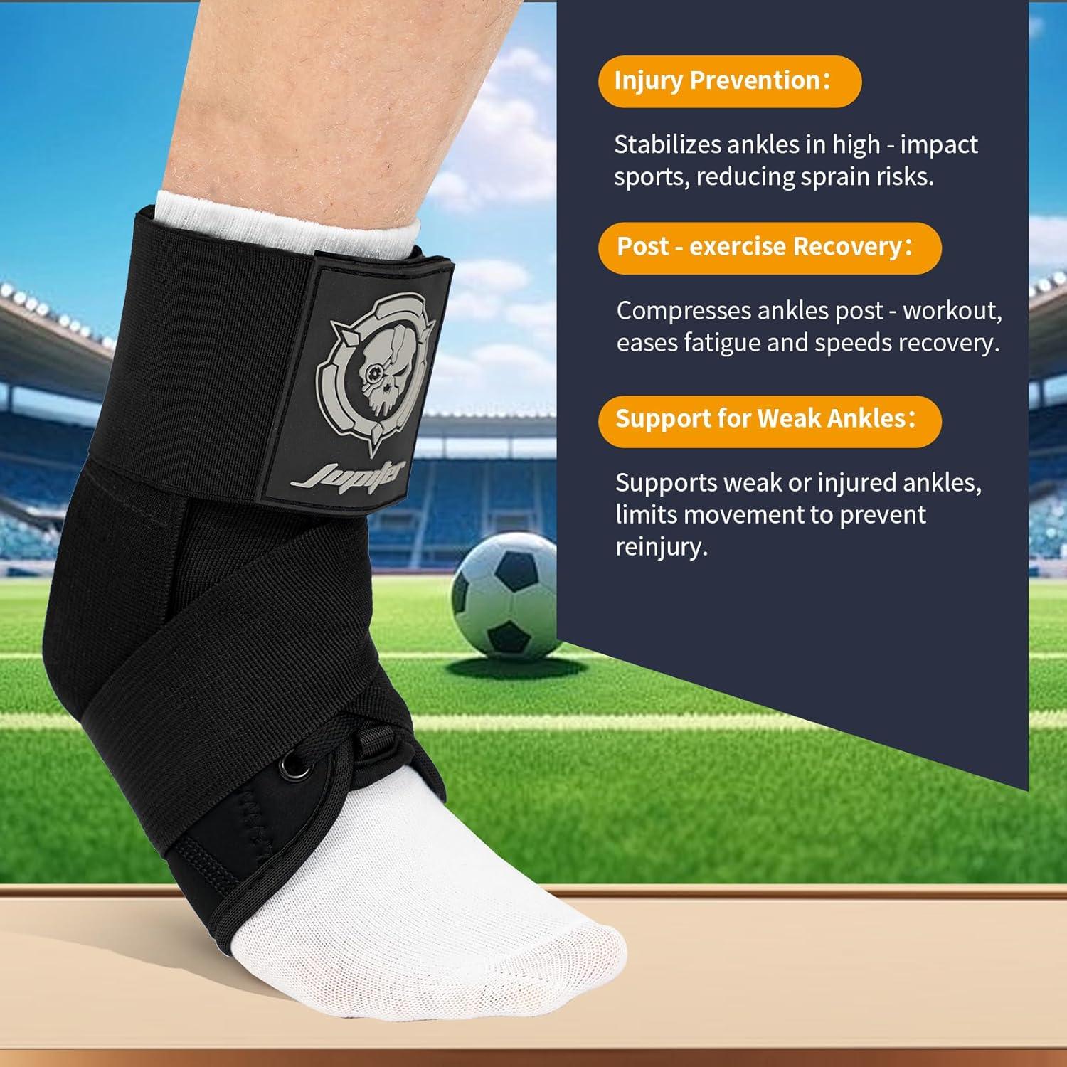 Férula de Tobillo Jupiter Neopreno Soporte Doble Resorte Negro S