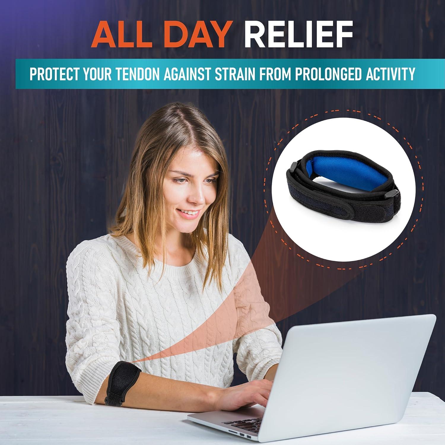 Faja de Codo Ajustable PhysFlex - Alivio Tendinitis (Paquete de 2)