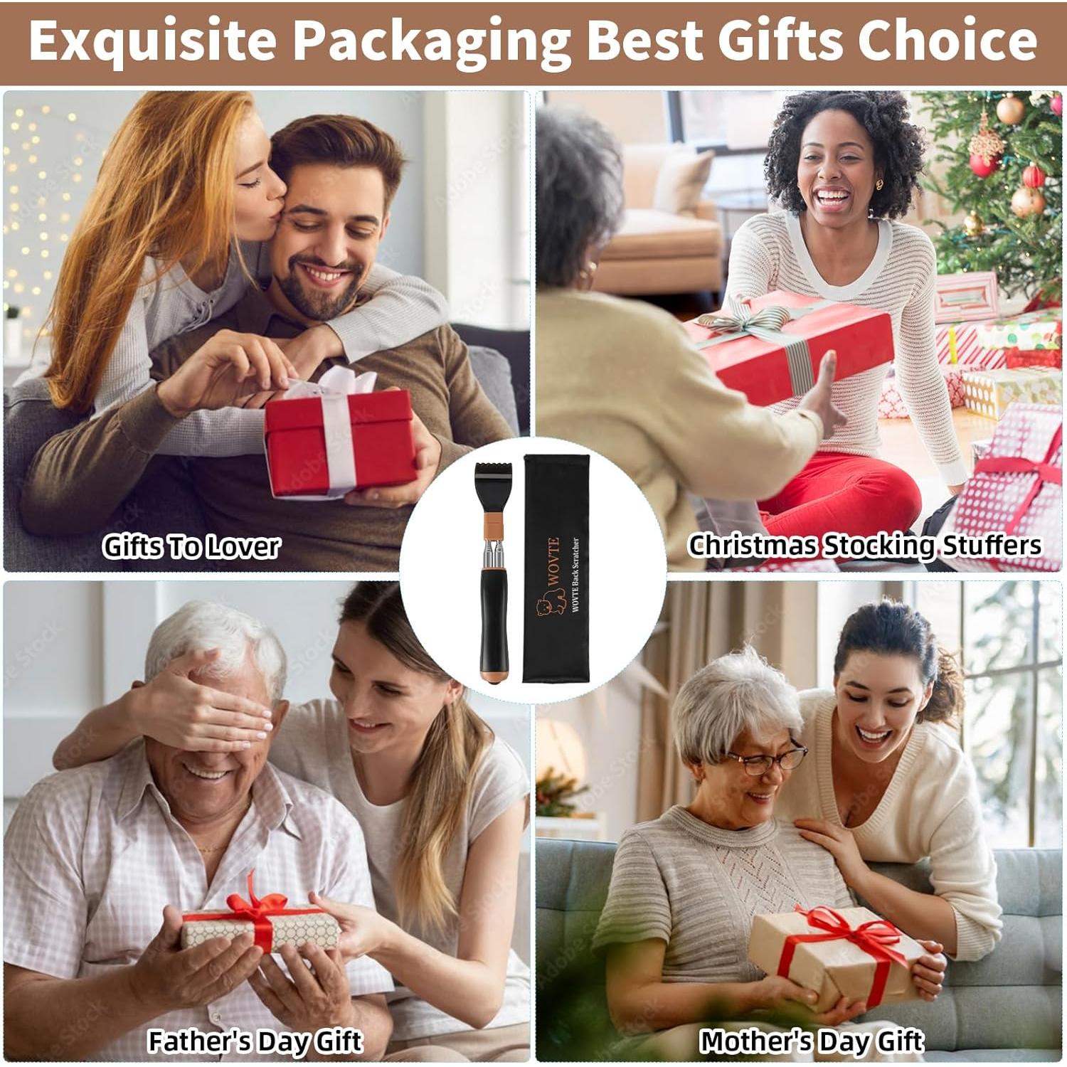 Rascador de Espalda Extensible WOVTE con Bola de Masaje