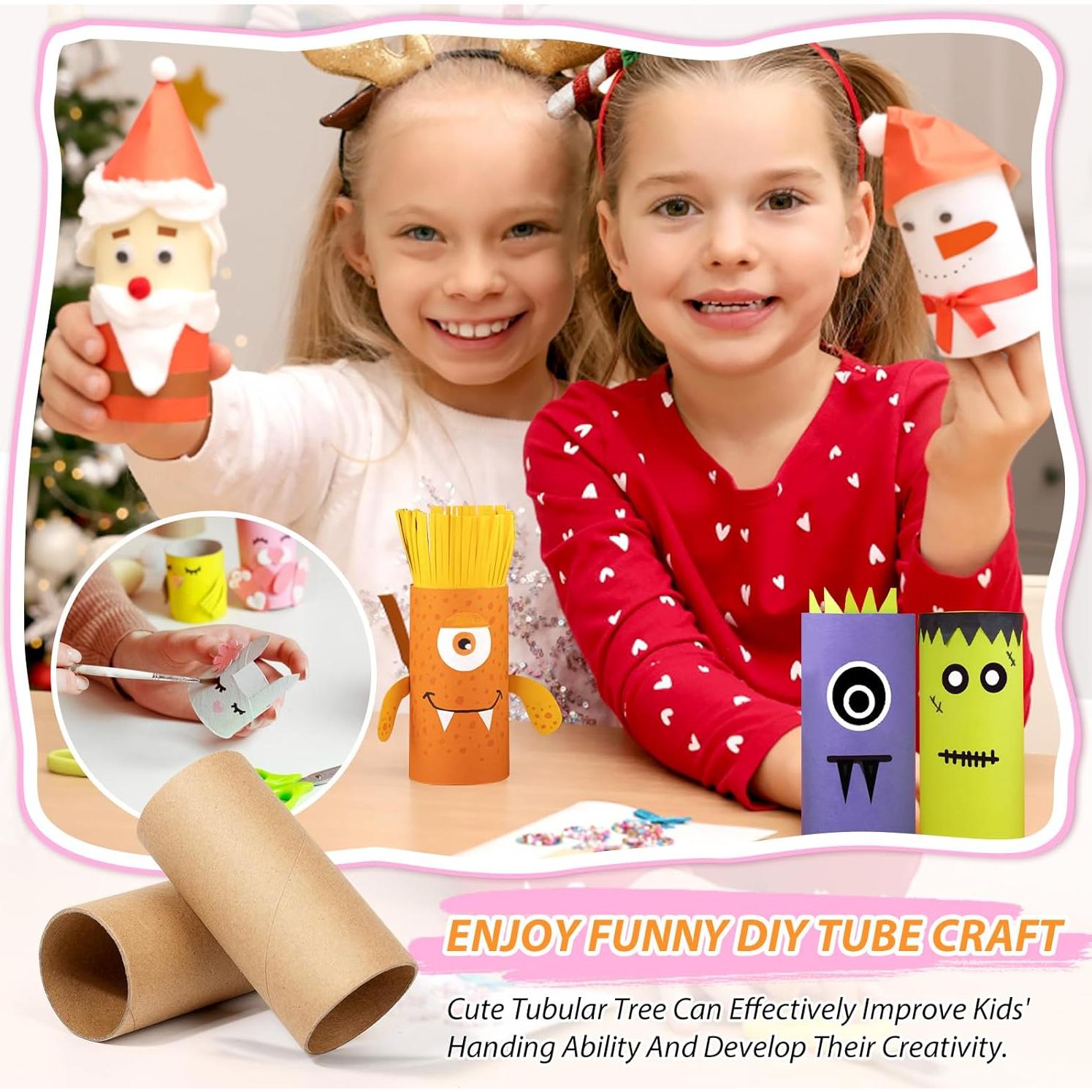 120 Tubos de Cartón para Manualidades MAPVOLUT - Papel Kraft 8.5 cm