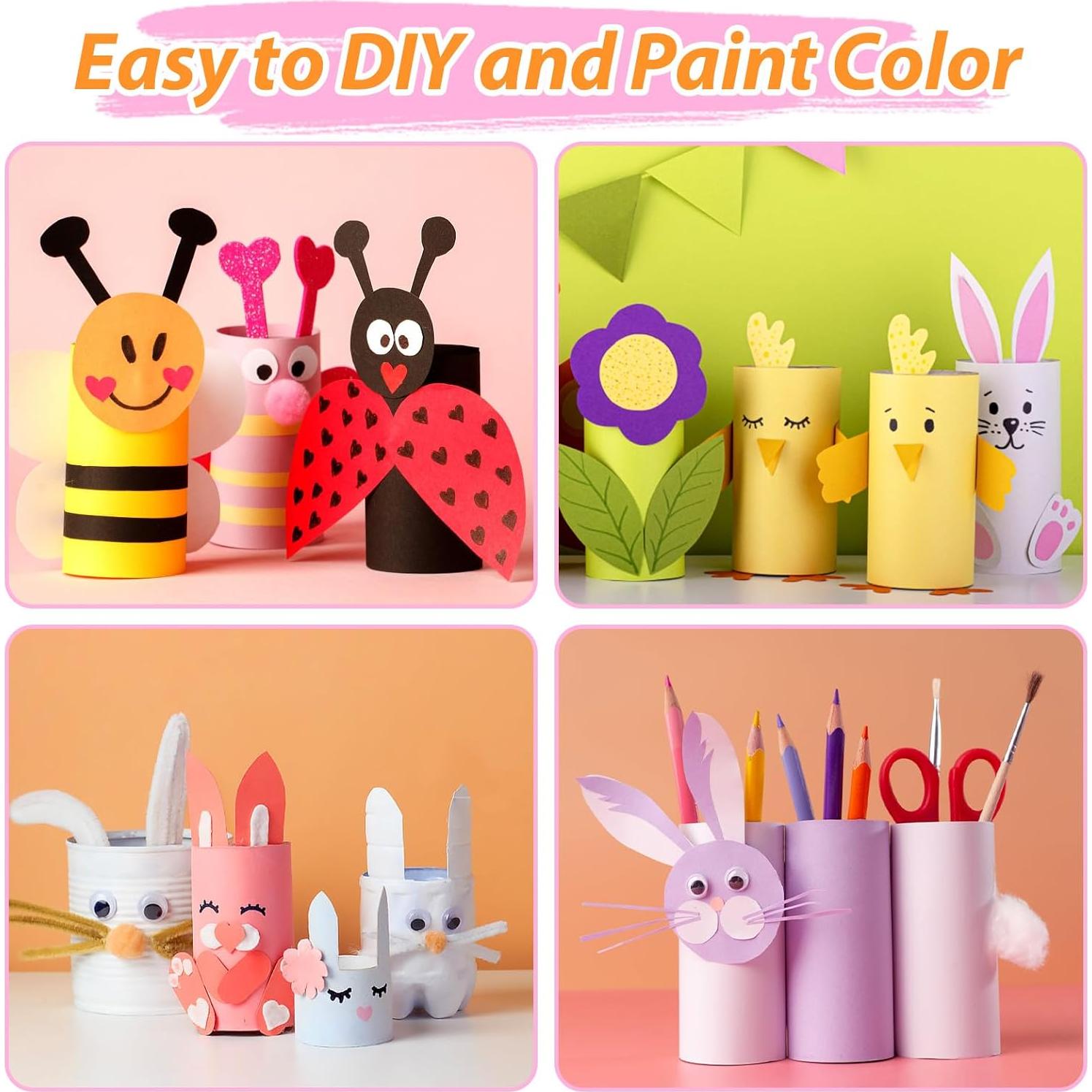 120 Tubos de Cartón para Manualidades MAPVOLUT - Papel Kraft 8.5 cm