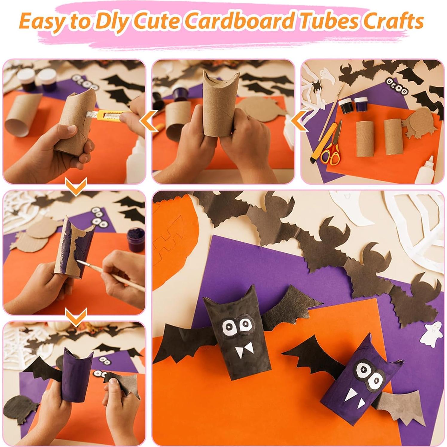 120 Tubos de Cartón para Manualidades MAPVOLUT - Papel Kraft 8.5 cm