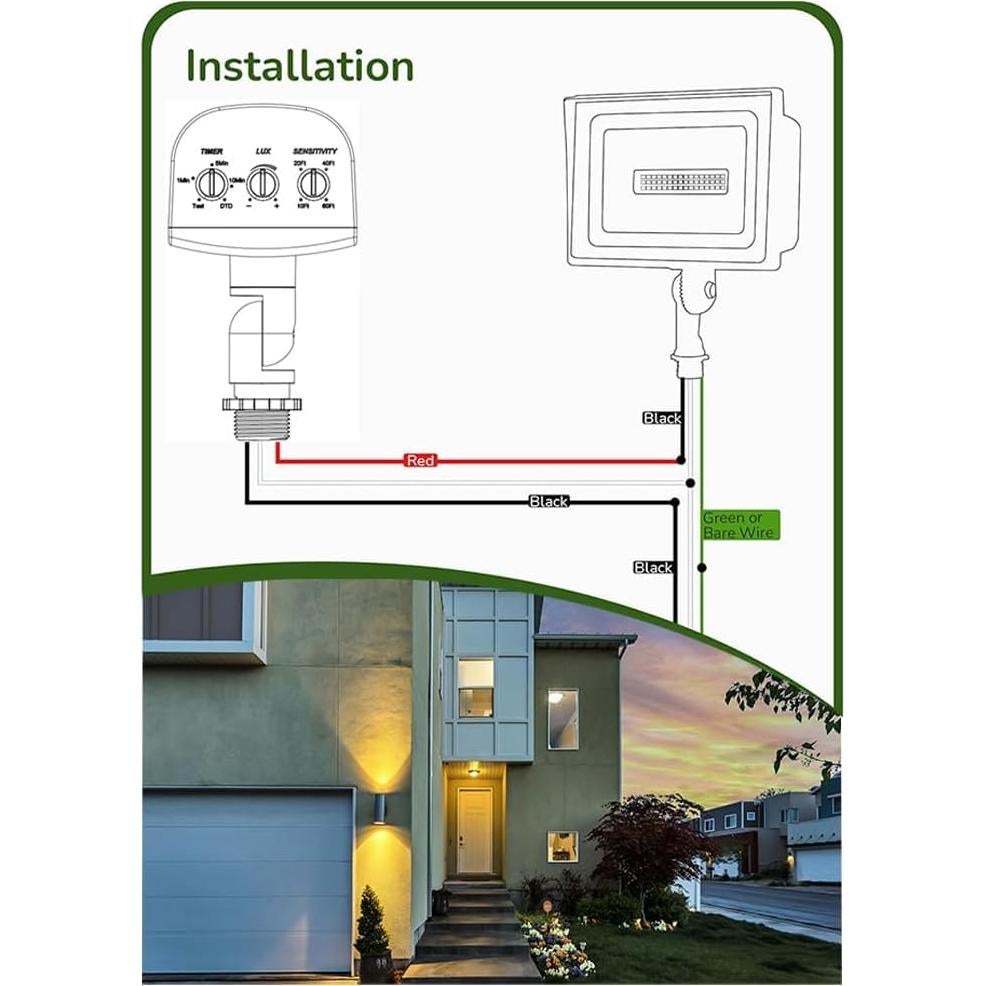 Sensor de Movimiento AizzKry 240° Ajustable IP65 18m
