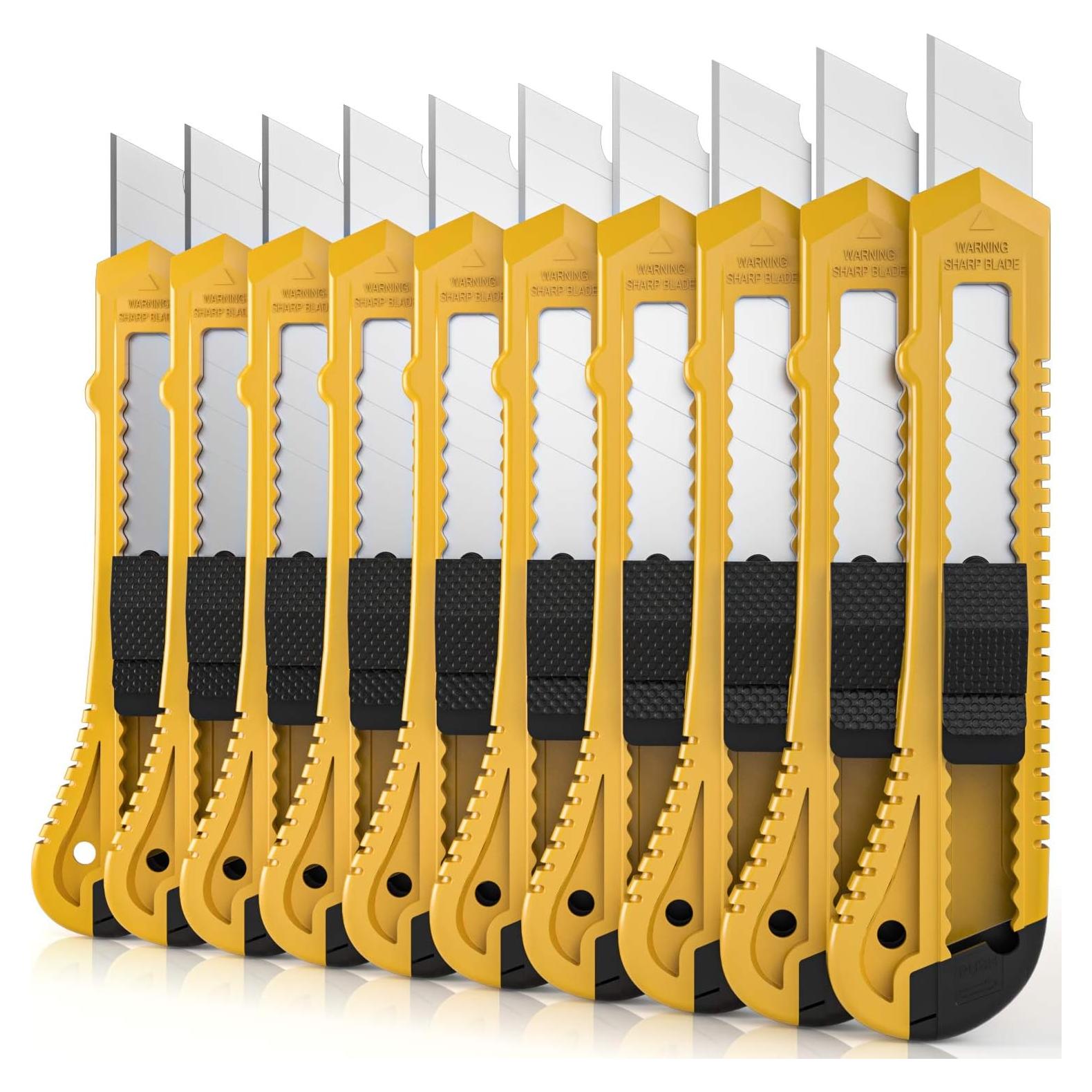 Conjunto de 10 Cuchillos Utilitarios Nicpro 18 mm Afilados