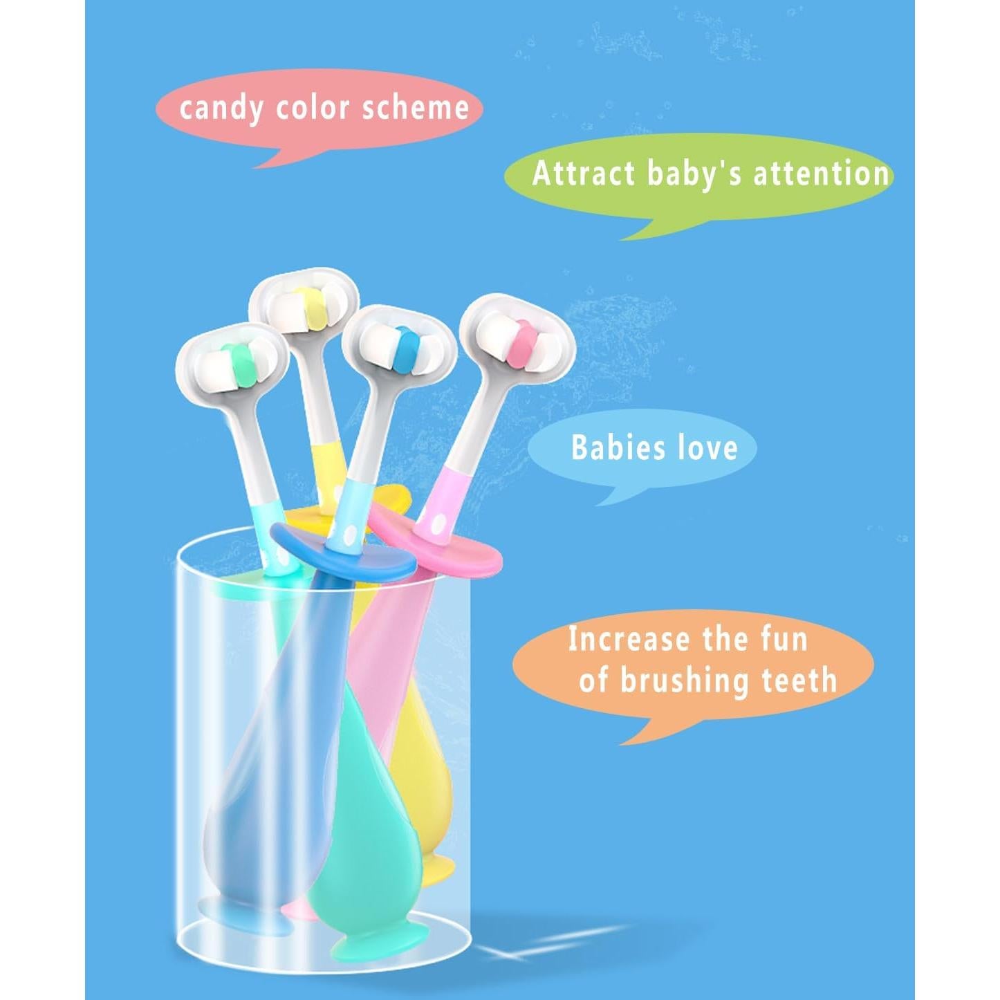 Cepillo de dientes para bebés FOREVIVE Y002 suave con base de succión