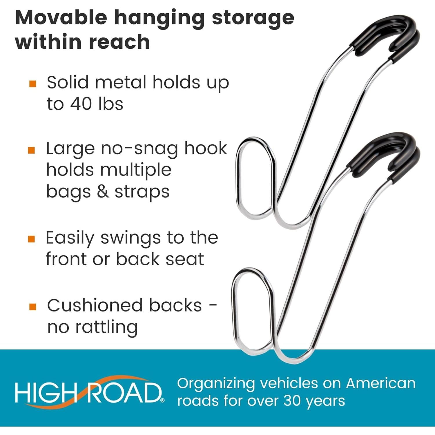 Ganchos para Reposacabezas de Coche High Road - Soporta 18 kg