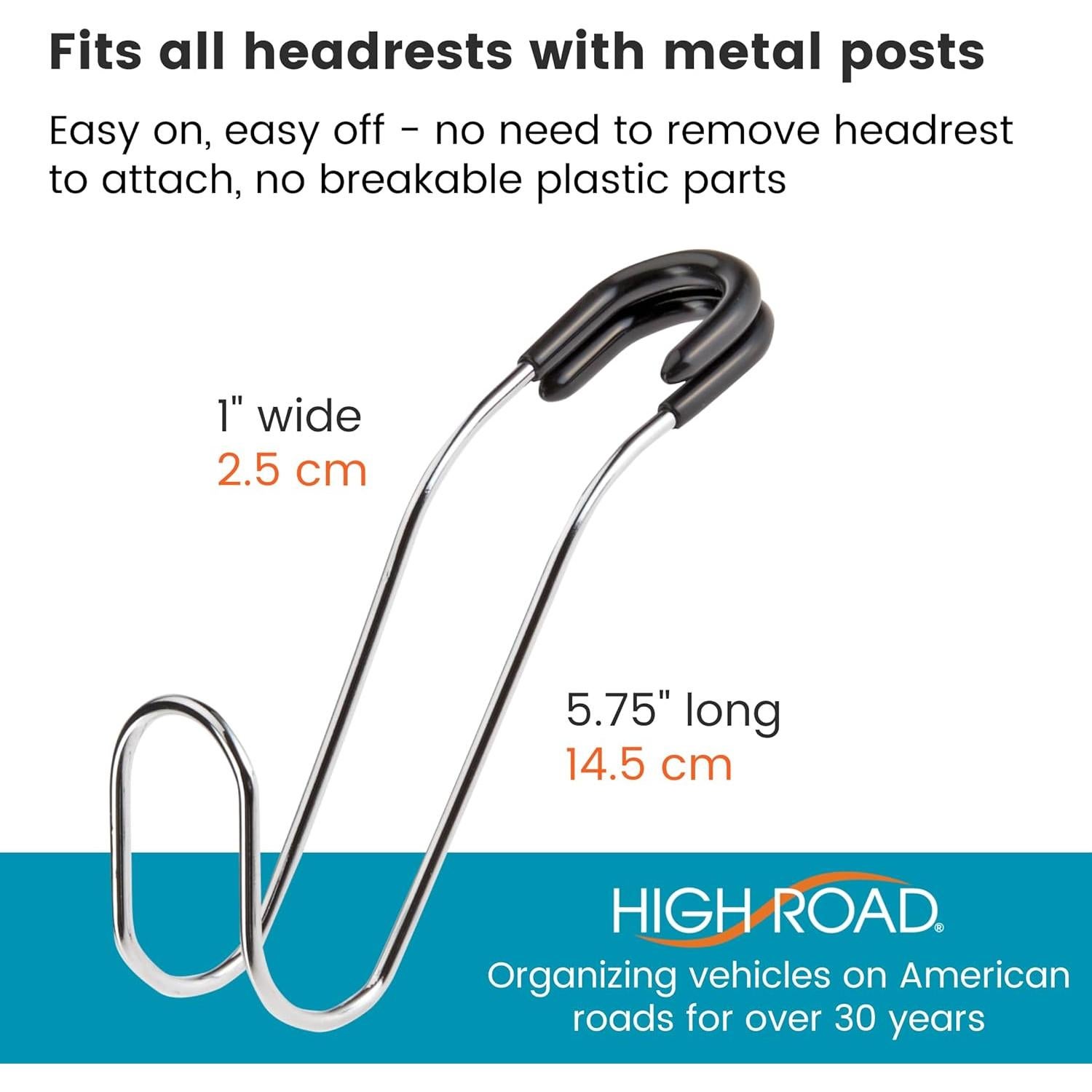 Ganchos para Reposacabezas de Coche High Road - Soporta 18 kg