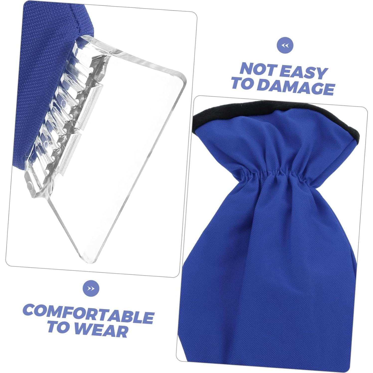 Raspador de Hielo y Cepillo de Nieve Ciieeo con Guante Azul