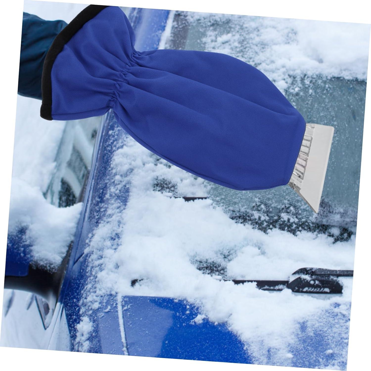 Raspador de Hielo y Cepillo de Nieve Ciieeo con Guante Azul