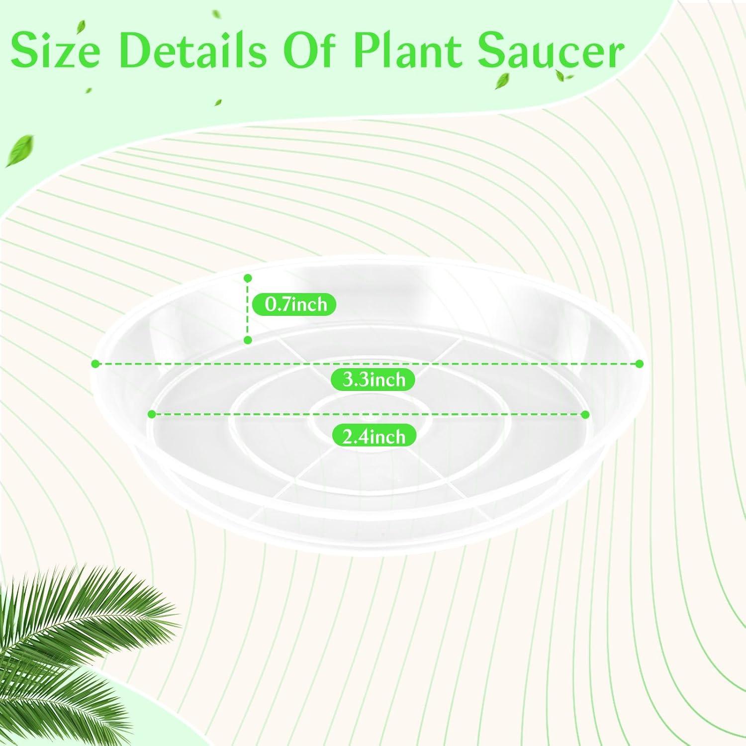 Paquete de 6 Platillos Transparentes para Macetas 8.4 cm FUIJOL