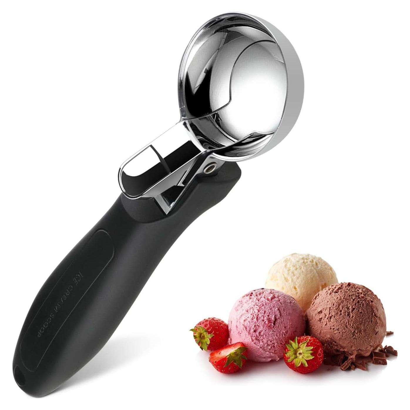 Cucharón de Helado OTVAFAVA Grande 45ml Mango Ergonómico Negro