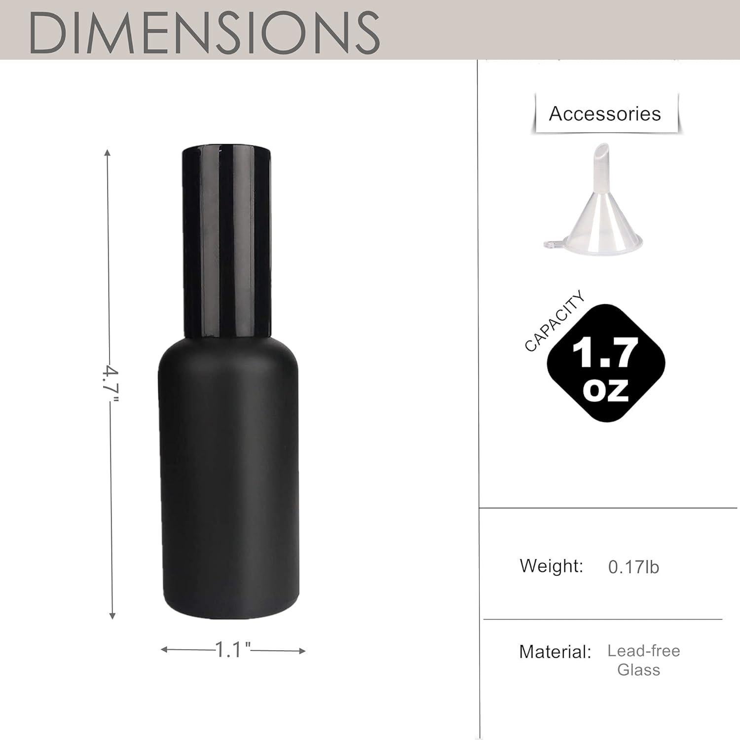 Atomizador de cócteles Shining Craft 50ml Vidrio Negro