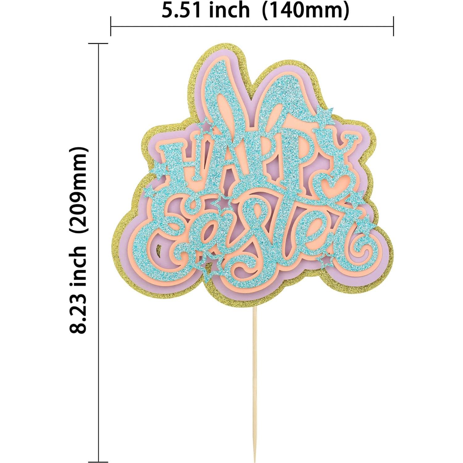 Cake Topper Pascua Gyufise 14x21cm Decoración Pastel