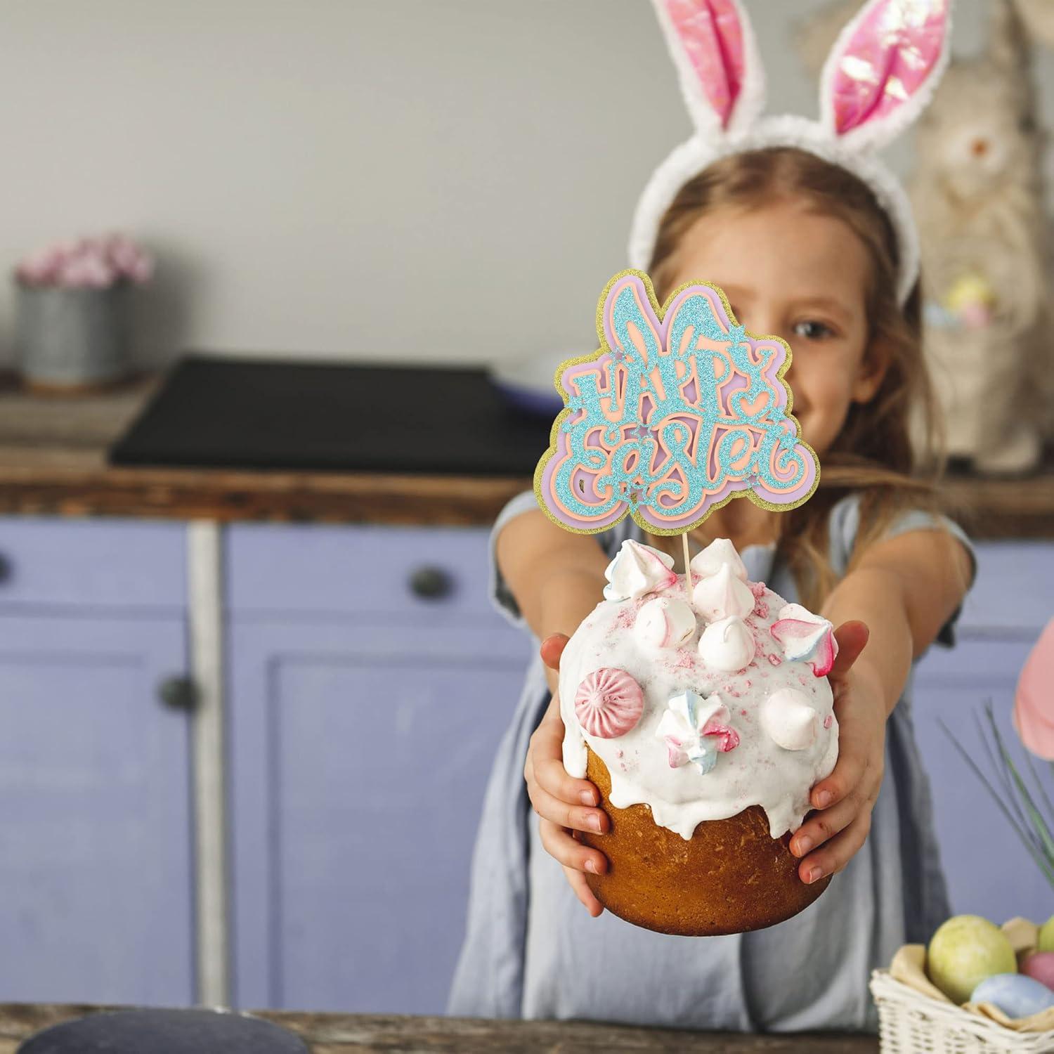 Cake Topper Pascua Gyufise 14x21cm Decoración Pastel