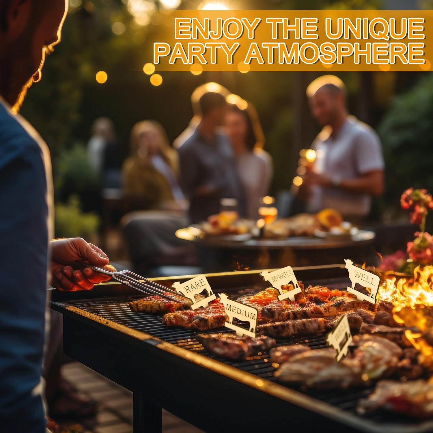 300 Palitos Marcadores de Carne Cinnvoice de Madera Beige