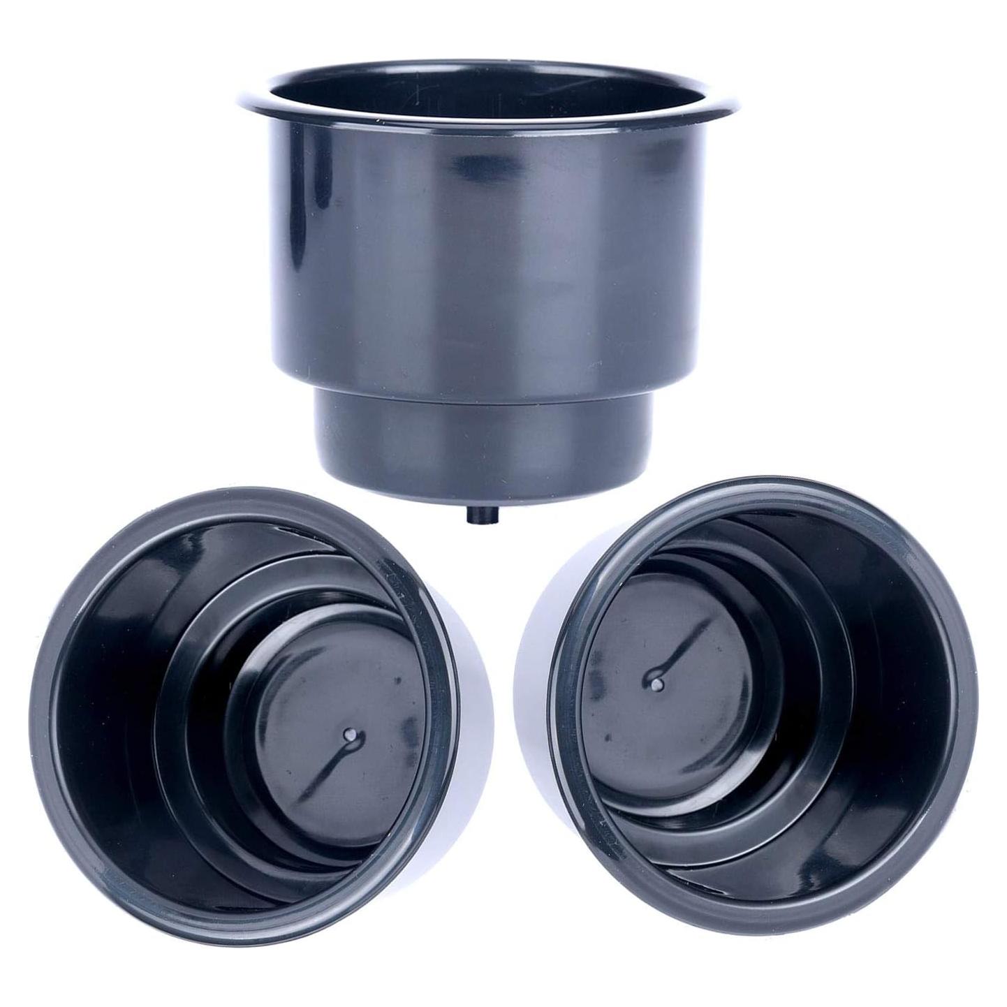 Juego de 3 Soportes de Plástico Negro Amarine Made para Bebidas