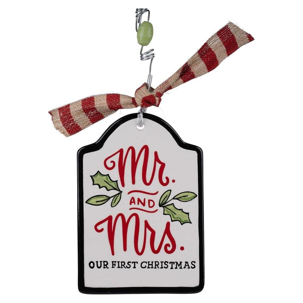 Adorno Navideño Cerámica Glory Haus Sr. y Sra. 1er Navidad