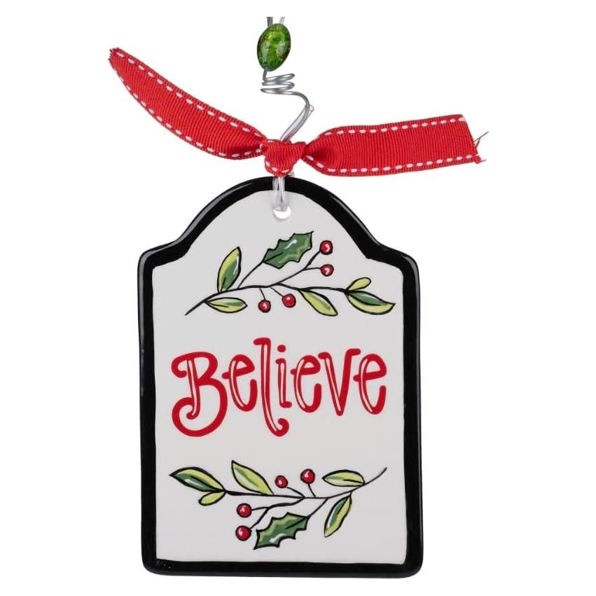 Adornos Navideños Planos Glory Haus Cerámica Pintados a Mano