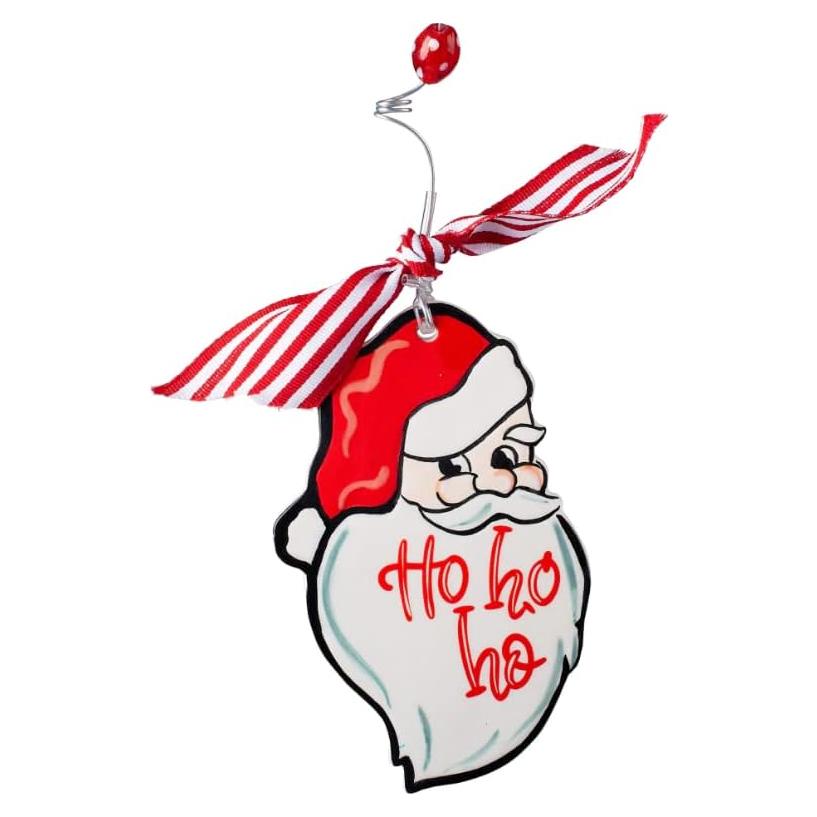 Adornos Navideños Cerámica Glory Haus Ho Ho Ho Santa