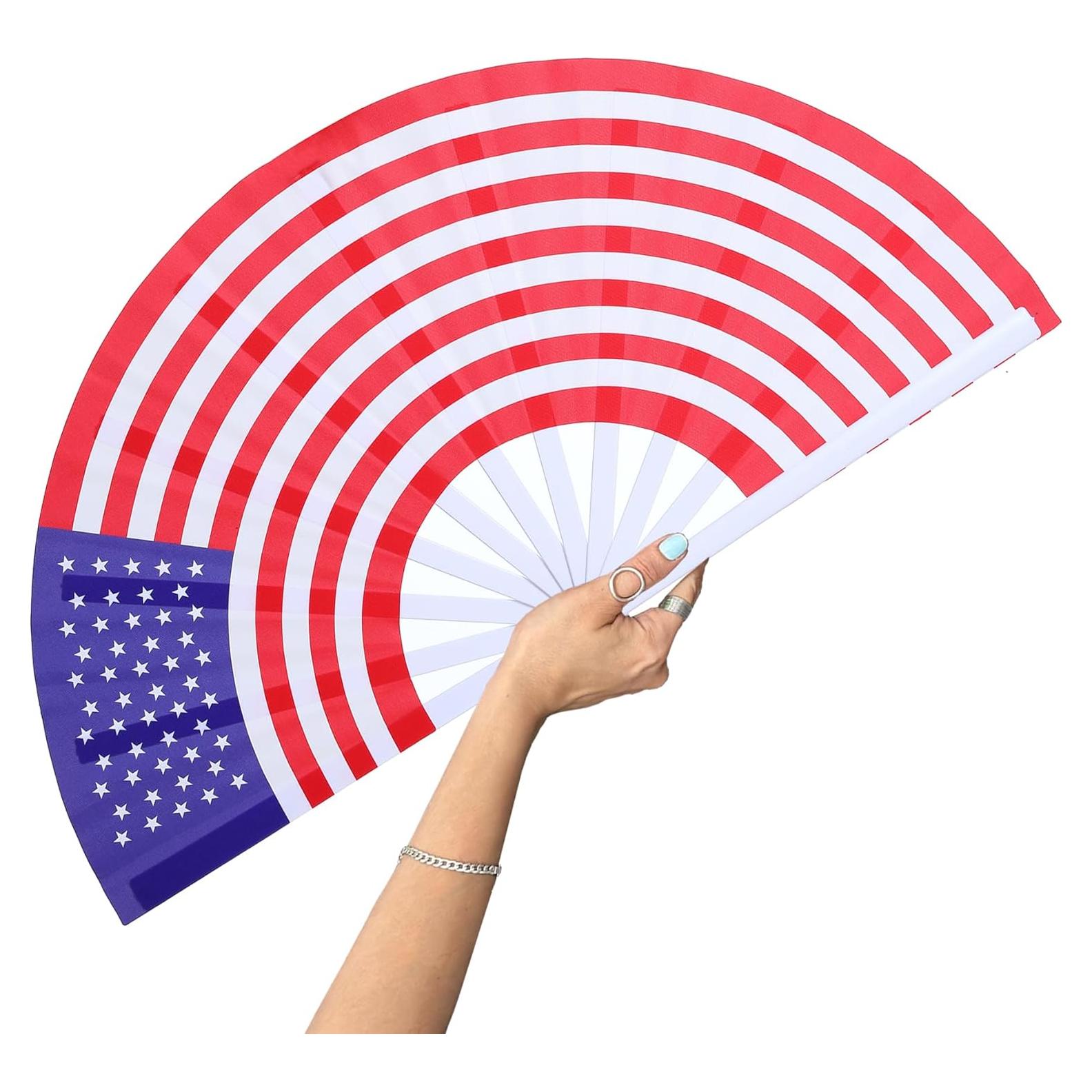 Abanico Plegable Grande GeGeYa 33 cm Bandera Americana