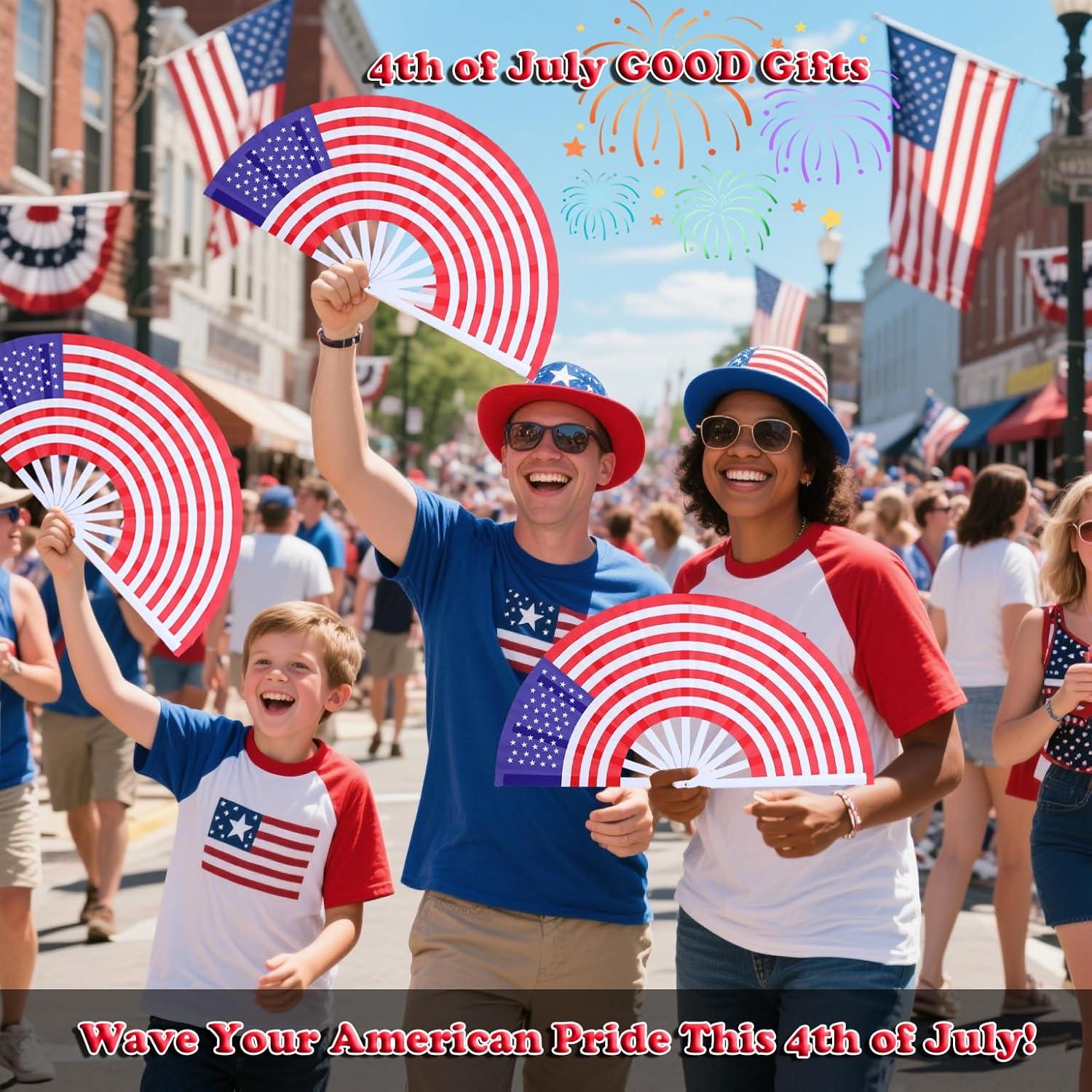 Abanico Plegable Grande GeGeYa 33 cm Bandera Americana