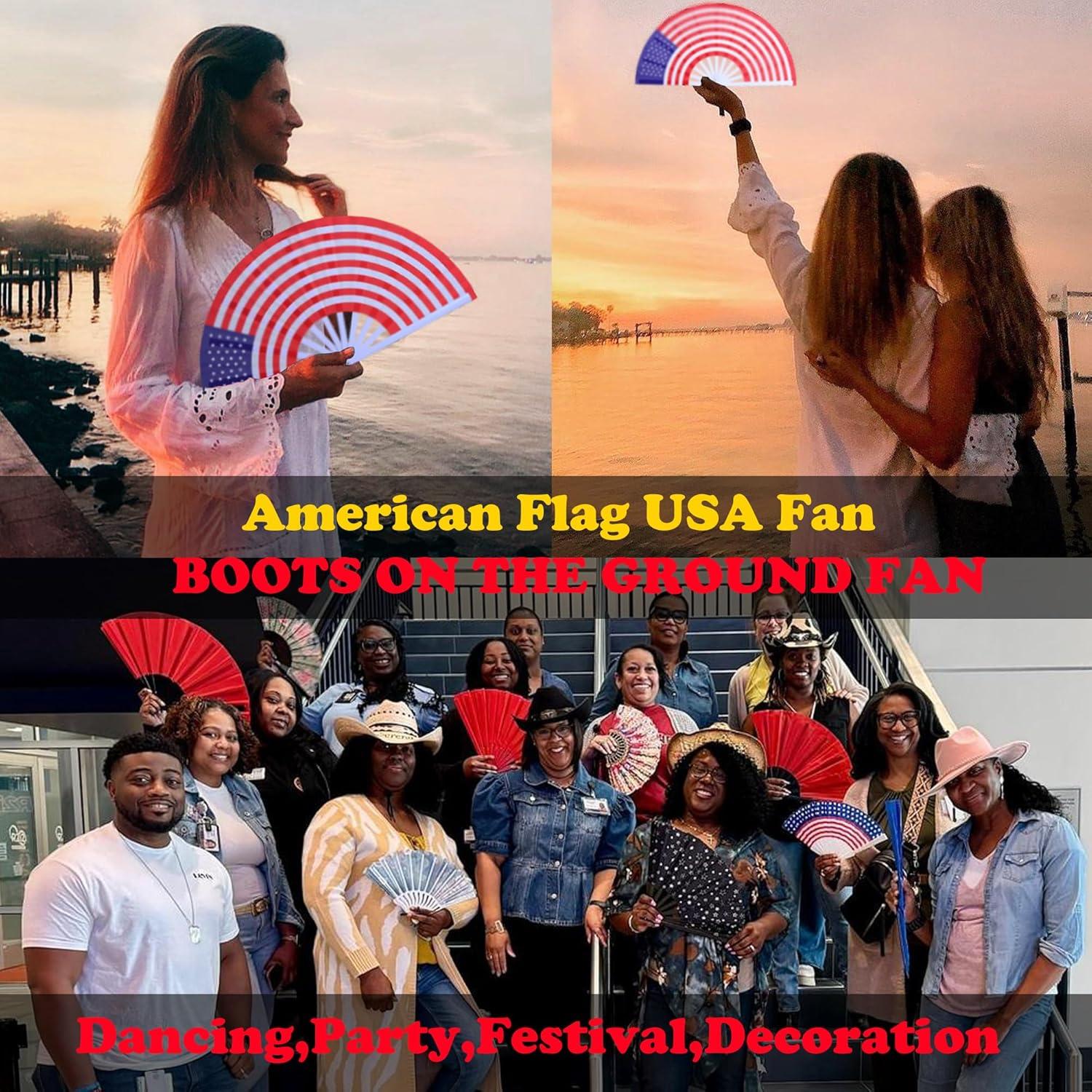 Abanico Plegable Grande GeGeYa 33 cm Bandera Americana