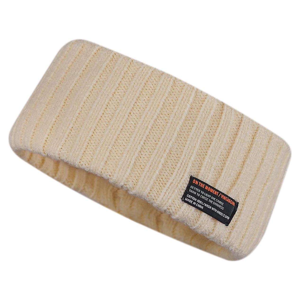 Diadema Calentadora de Orejas Clakllie Beige para Mujeres