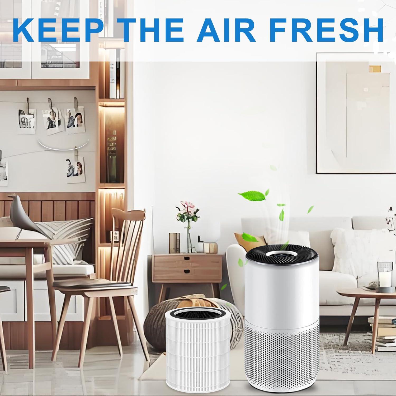 Filtro de Aire JISIZKY Core 400S HEPA 3-en-1 Blanco