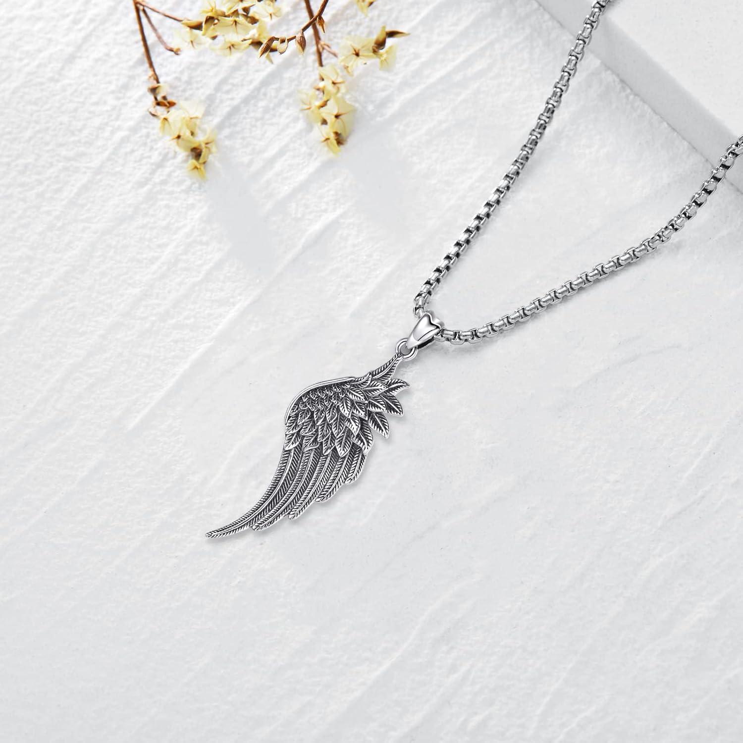 Collar de Alas de Ángel 925 Plata de Ley para Mujeres