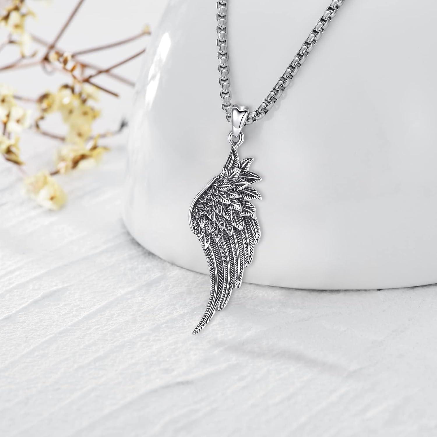 Collar de Alas de Ángel 925 Plata de Ley para Mujeres