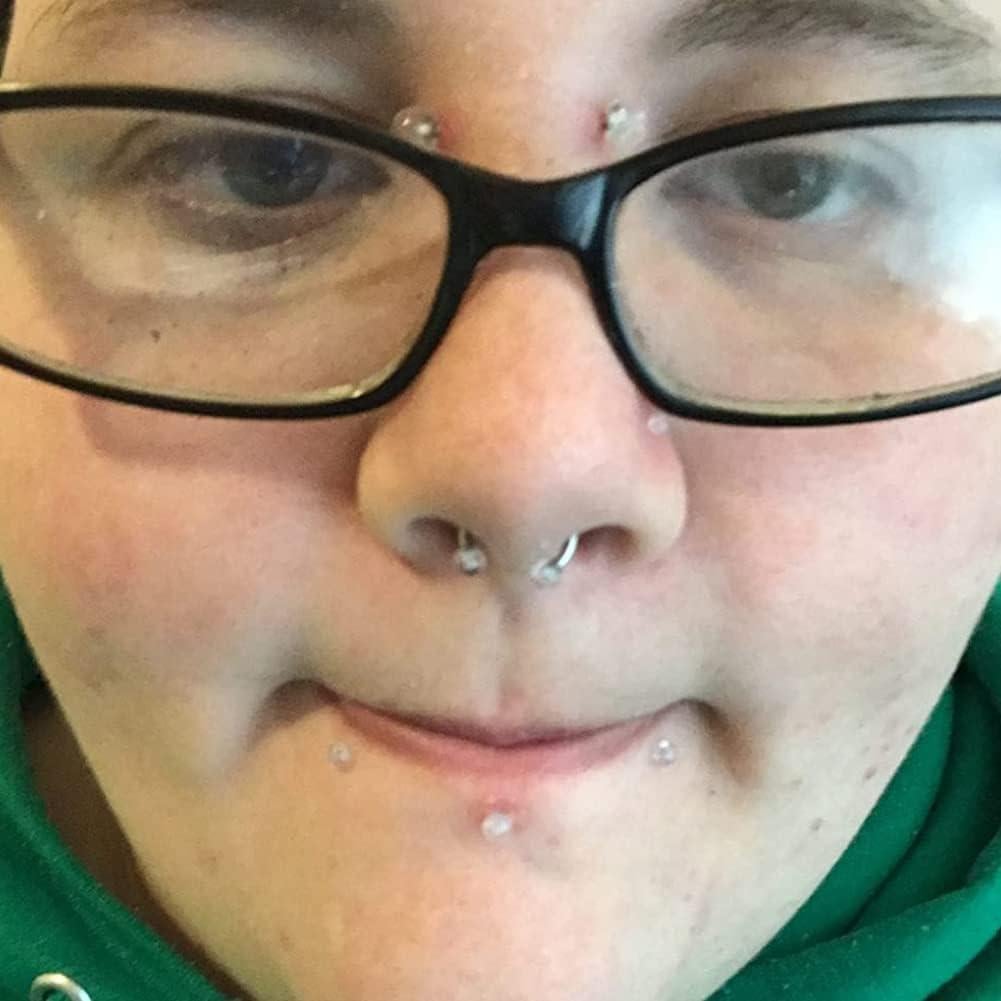 MODRSA 16g 20g Retenedores Transparentes de Piercing - 8 Piezas