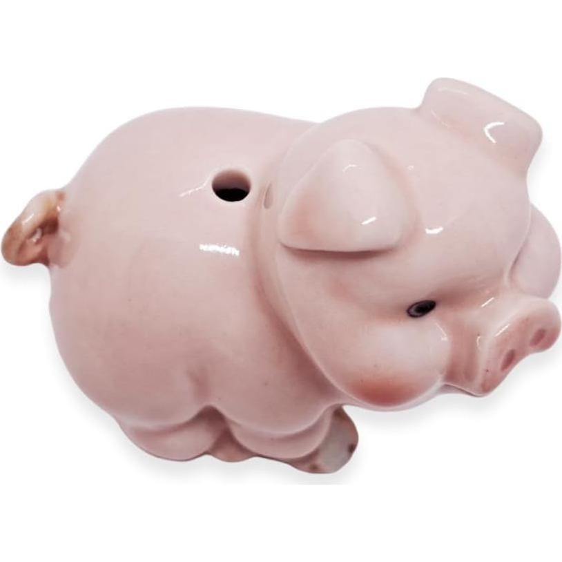 Soporte de Incienso Cerámica Rosa Cerdo BestySuperStore 4.12x2.54cm