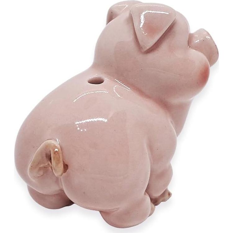 Soporte de Incienso Cerámica Rosa Cerdo BestySuperStore 4.12x2.54cm