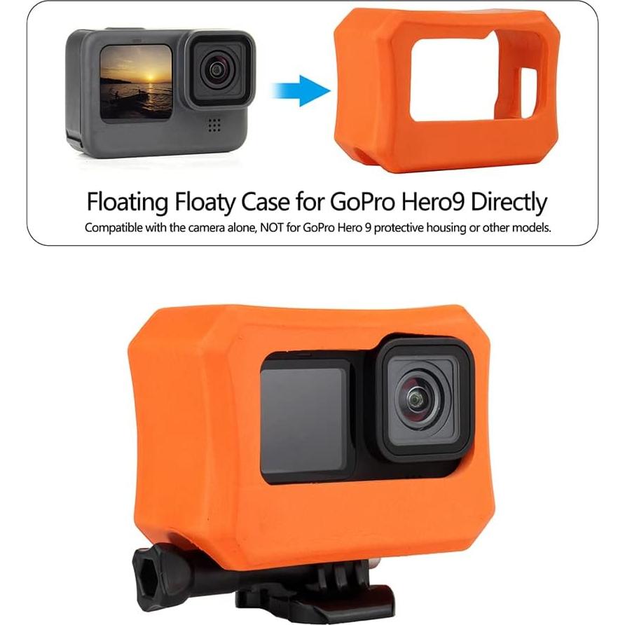 Funda Flotante para GoPro Hero 11/10/9 - HoneTeek, Naranja