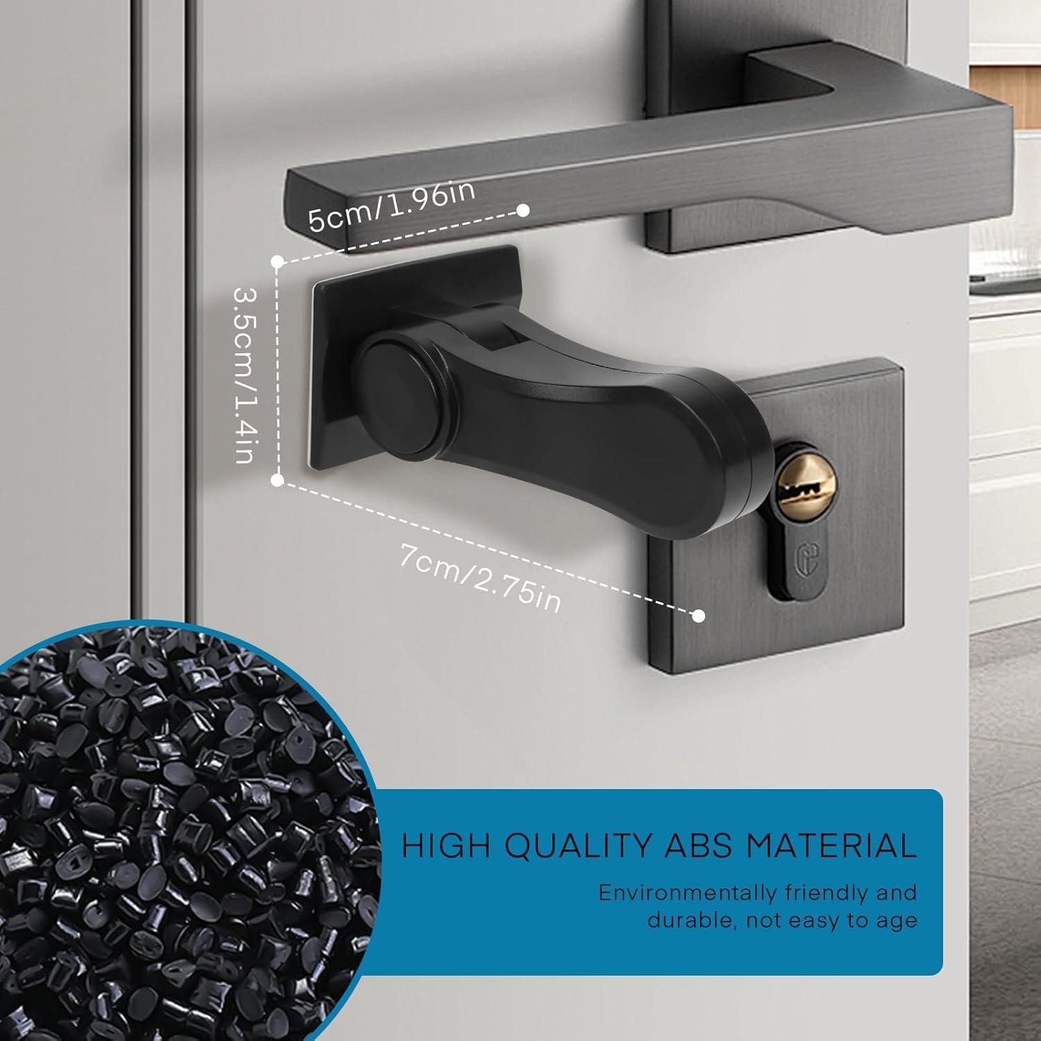 Bloqueo de Palanca de Puerta BiSiViO Negro - 2 Piezas