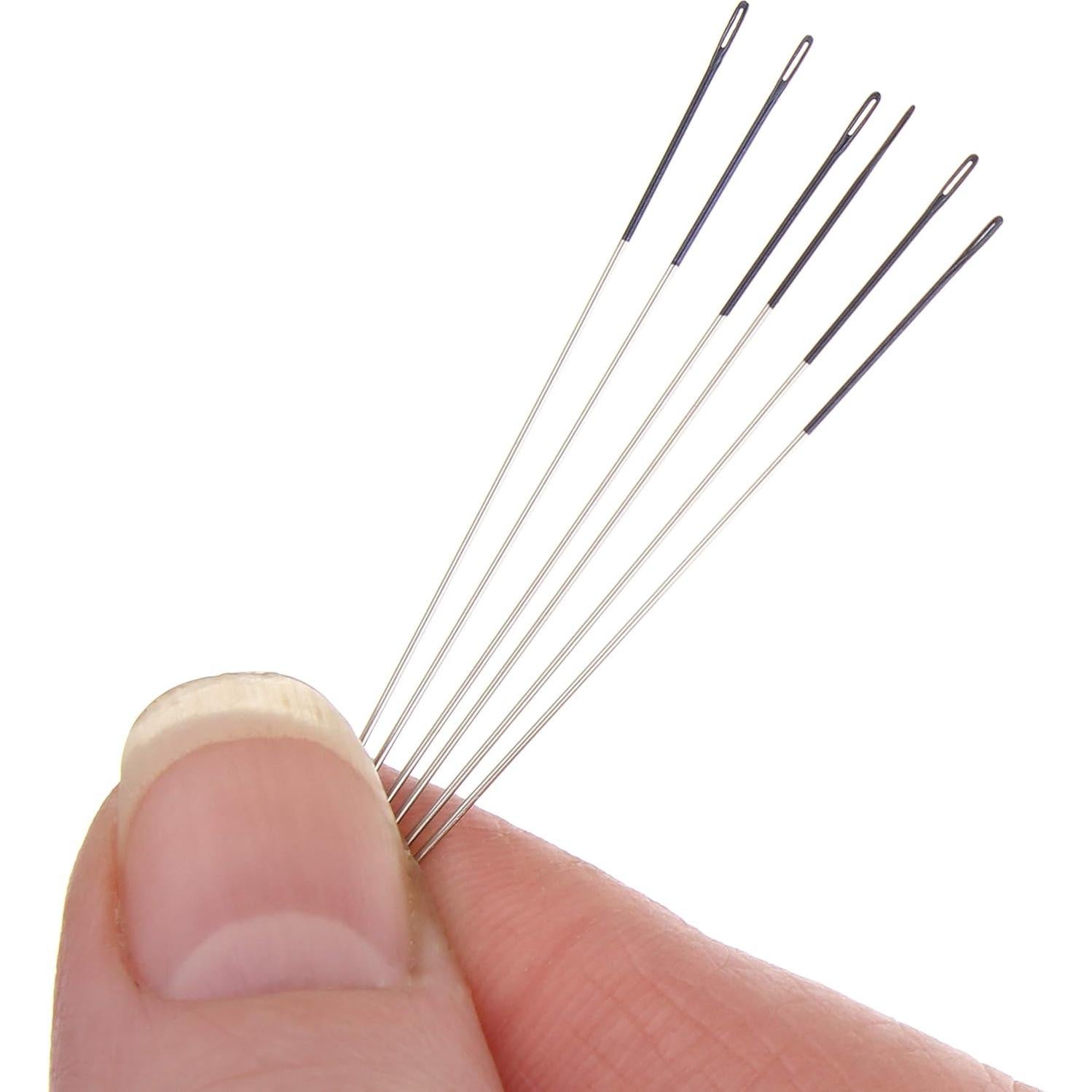 Agujas de Beading The Beadsmith #10, 6 Agujas, Punta Negra