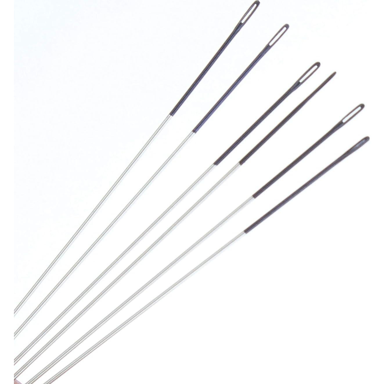 Agujas de Beading The Beadsmith #10, 6 Agujas, Punta Negra