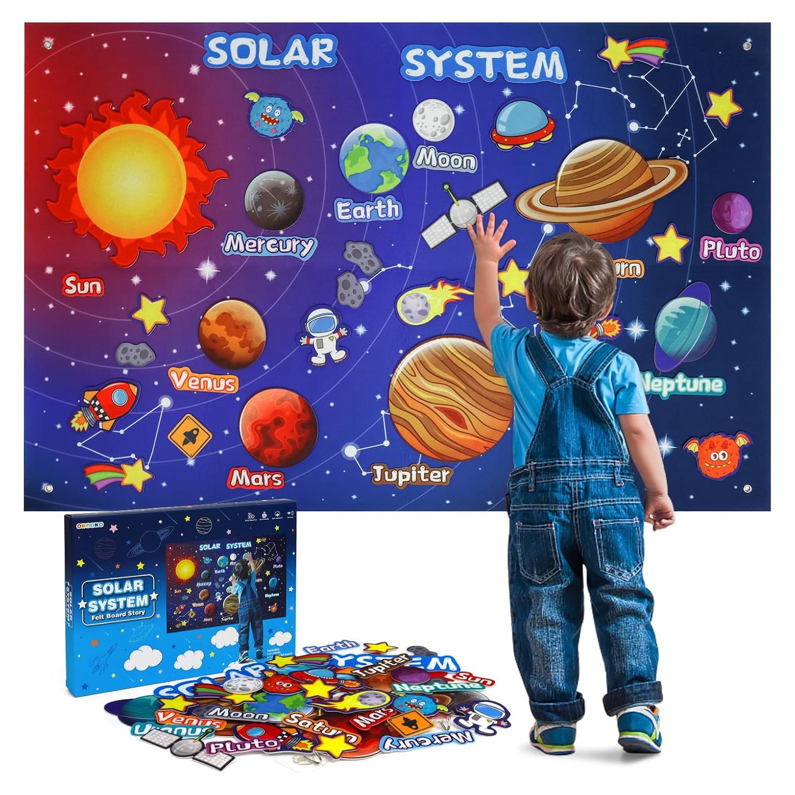 Conjunto de Tablero de Fieltro Sistema Solar OKOOKO 41 Piezas