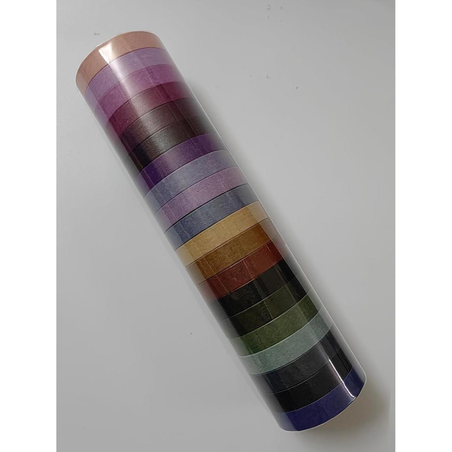 Juego de 20 Rollos de Cinta Washi Baizijili 60m 7.5mm Morandi