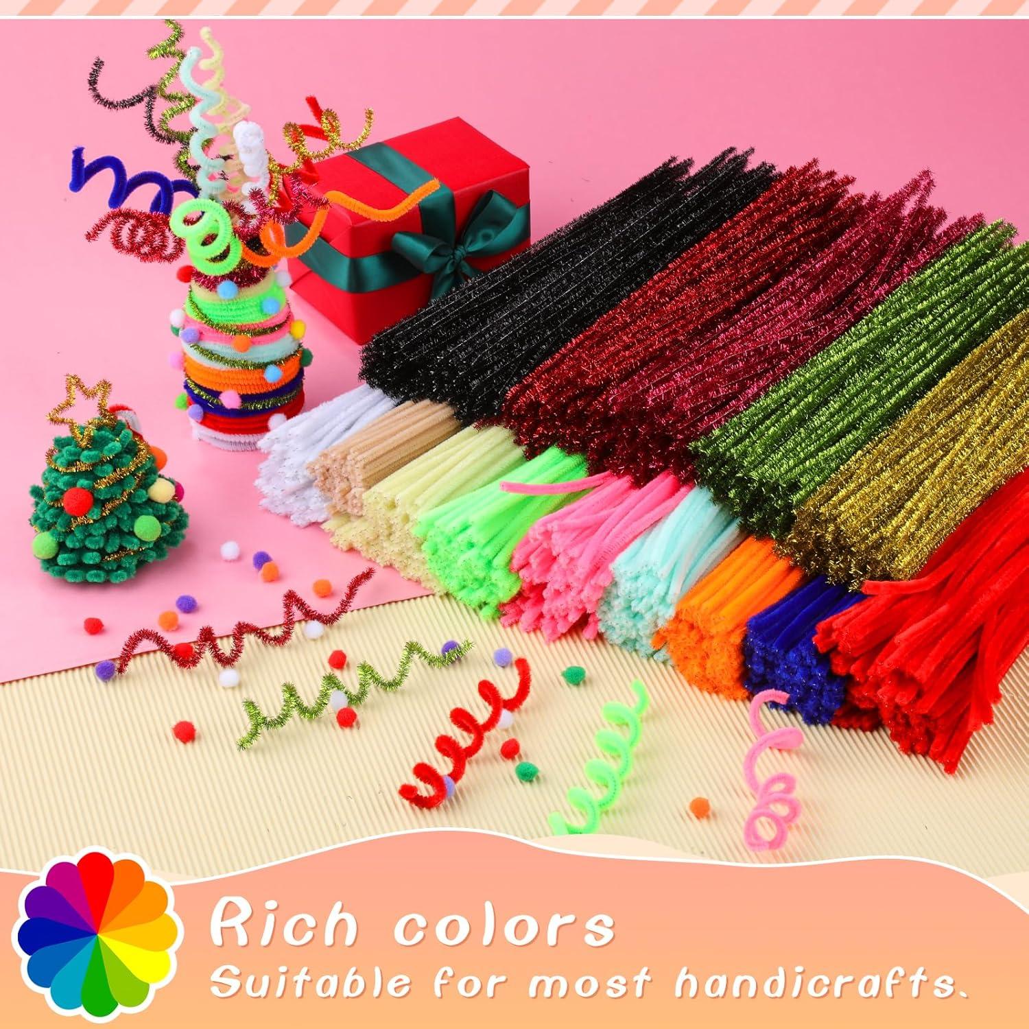 100 Limpiapipas Chenille Durazno Giwrmu para Manualidades DIY