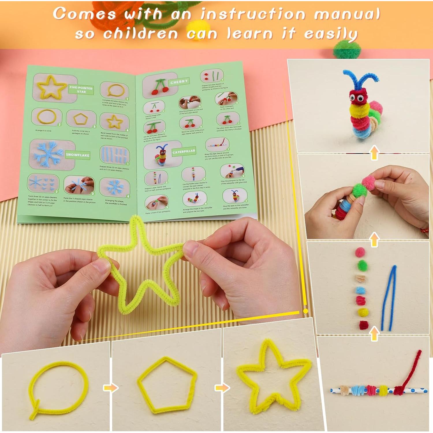 100 Limpiapipas Chenille Durazno Giwrmu para Manualidades DIY