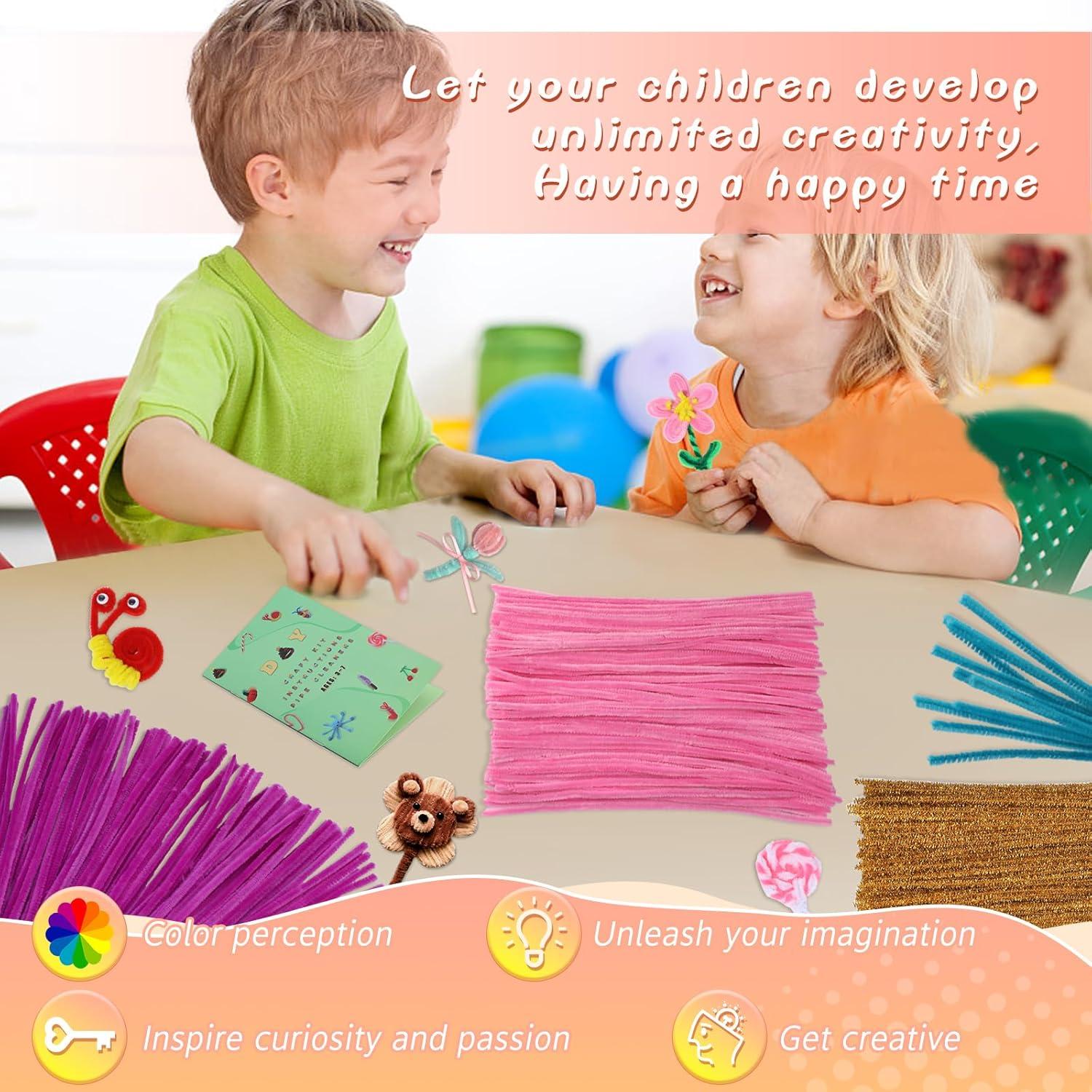 100 Limpiapipas Chenille Durazno Giwrmu para Manualidades DIY