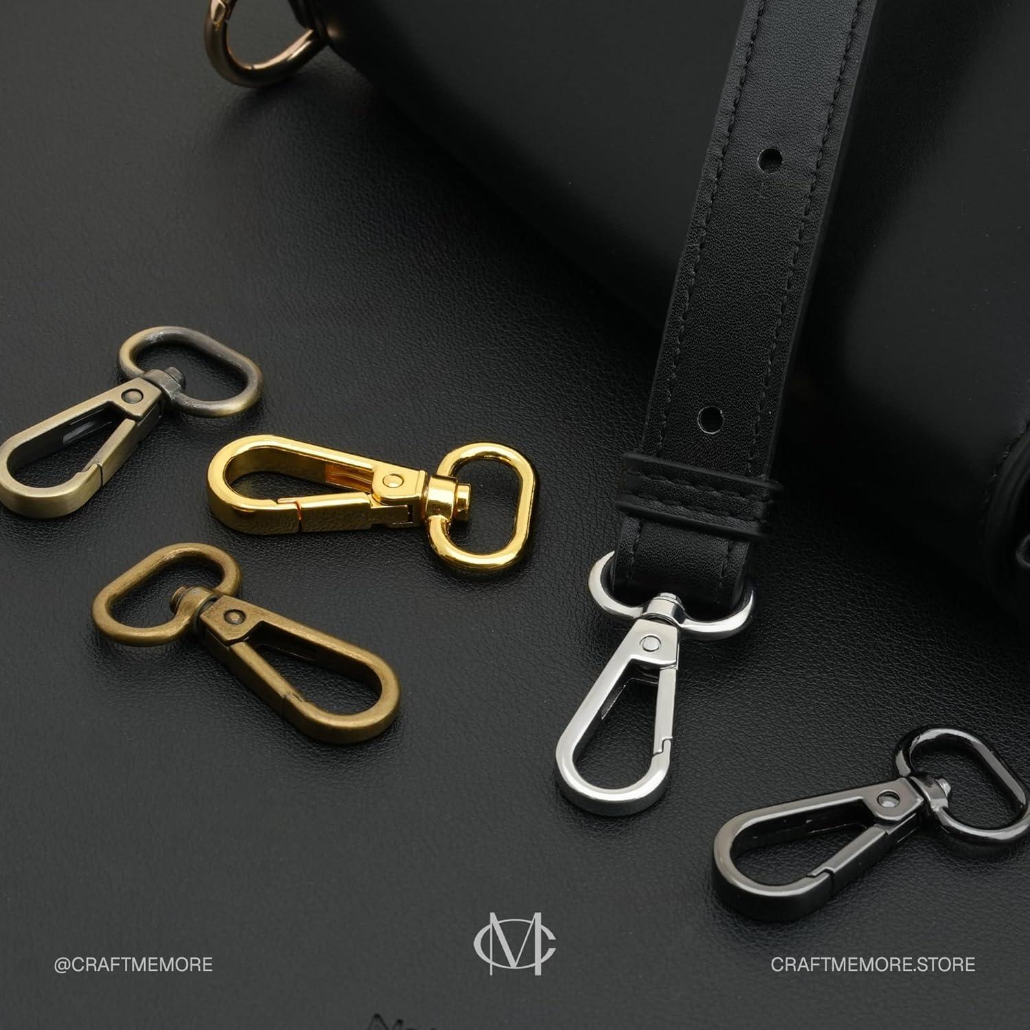 10 Ganchos de Snap Bronce Antiguo CRAFTMEMORE 2.54 cm con D-Ring